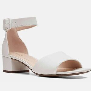 Clarks Elisa Dedra Women’s White Ankle Strapped Sandals Size 8 1/2